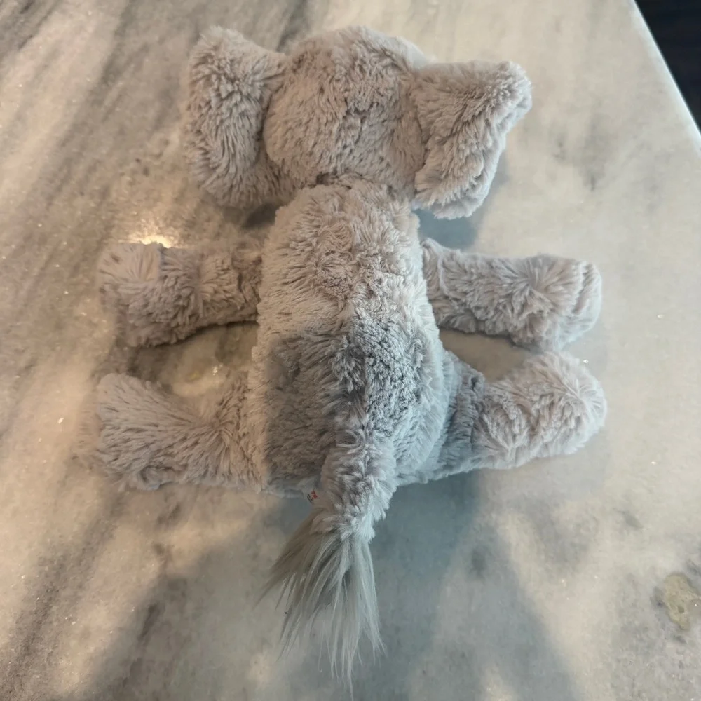 Gund Cozy Elephant 4059967 Plush in Soft Gray Floppy Weighted‎ Feet Cute Fuzzy
